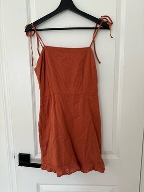 Abercrombie & Fitch Rust Smocked Strap Dress
